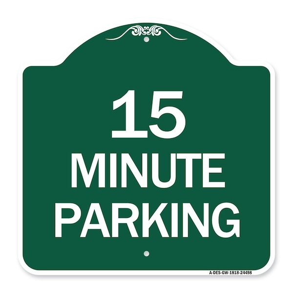 2 Hour Parking-Parking for Customers Only, Green & White Aluminum Sign, 18" x 18", GW-1818-24498